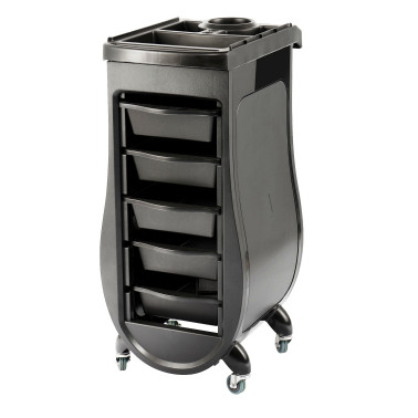 Table de service noire pour salon de coiffure Jacques Seban