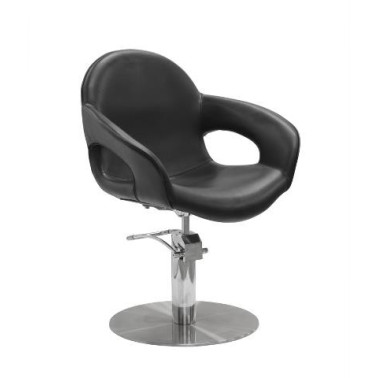 Fauteuil de coupe pour salon de coiffure Capricious  coloris  noir base ronde
