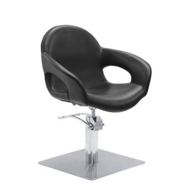 Fauteuil de coupe pour salon de coiffure Capricious  coloris  noir base carrée