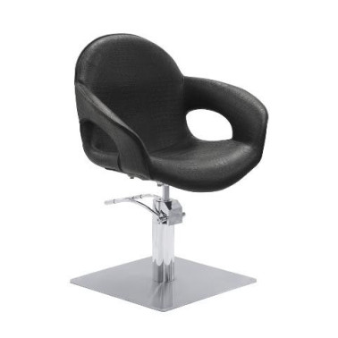 Fauteuil de coupe pour salon de coiffure Capricious  coloris croco noir base carrée