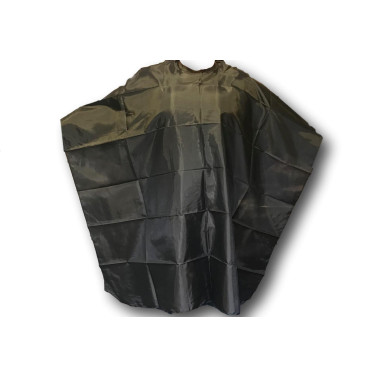 Cape / peignoir noir pour salon de coiffure
