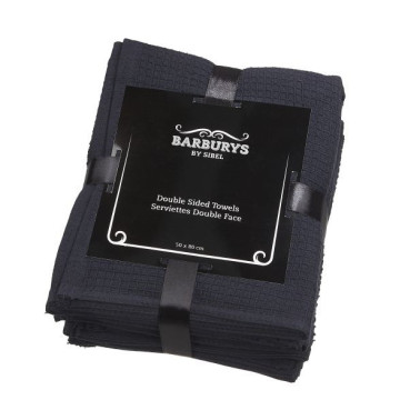 Serviettes spécial rasage homme Barburys noires