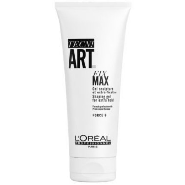 Gel de coiffage pour cheveux fixation forte 200 ml Fix Max L'oréal. Look destructuré