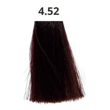 Coloration cheveux sans ammoniaque tube de 90 ml Linka capillor fabriquée en France N°4.52