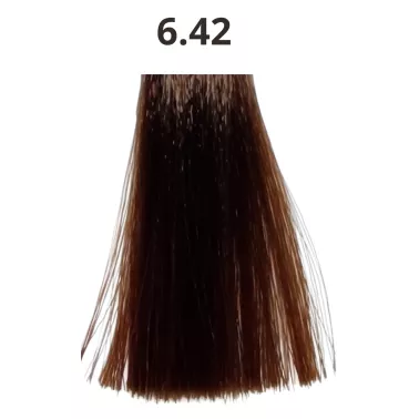Coloration cheveux sans ammoniaque tube de 90 ml Linka capillor fabriquée en France N°6.42