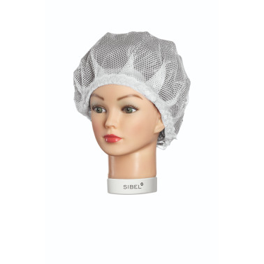 Filet de nuit type charlotte coloris blanc