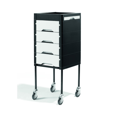 Table de service Secret professionnelle bicolore blanc et noir