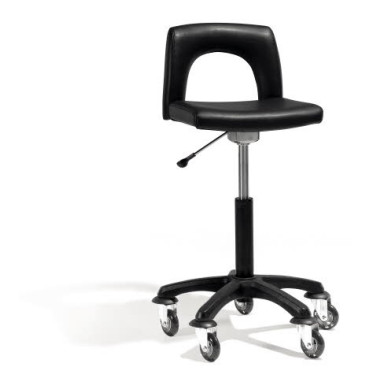 Tabouret professionnel modèle square nylon noir