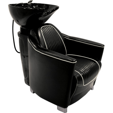 Bac coiffure pour cheveux professionnel. Mobilier pour coiffeur Hornet 1 Place  marque Jacques seban coloris noir cuve noire