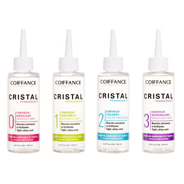 Permanente Cristal 150 ml Coiffance Boucles nerveuses et brillantes avec un parfum agréable et subtil 